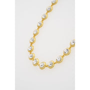 ted baker solanna: solitaire sparkle crystal chain necklace gold tone clear crystal