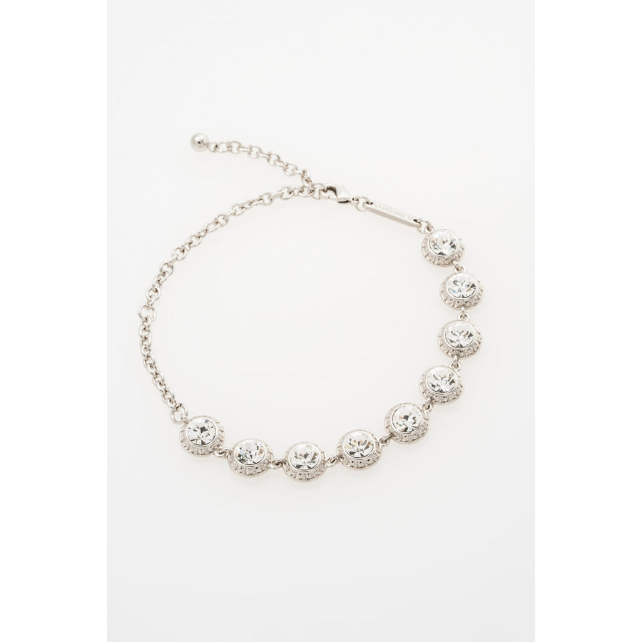 ted baker solace: solitaire sparkle crystal adjustable bracelet silver tone clear crystal