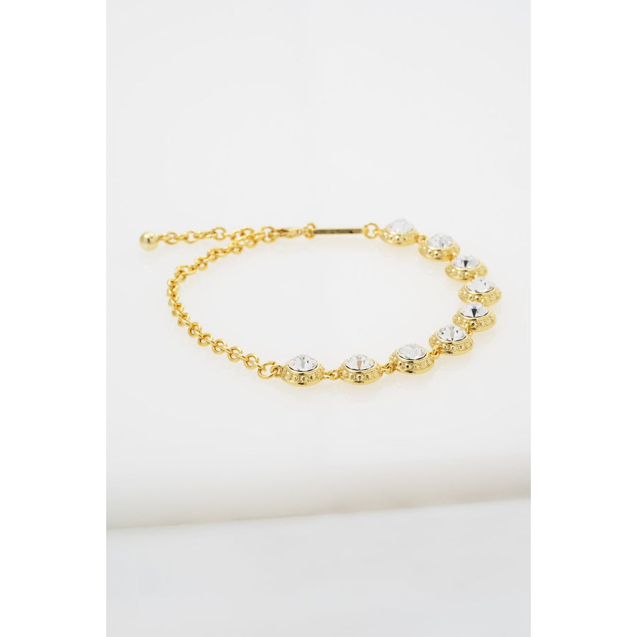 ted baker solace: solitaire sparkle crystal adjustable bracelet gold tone clear crystal