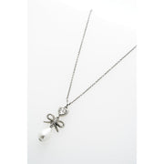 ted baker imogen: icon charm heart bow pearl drop pendant necklace