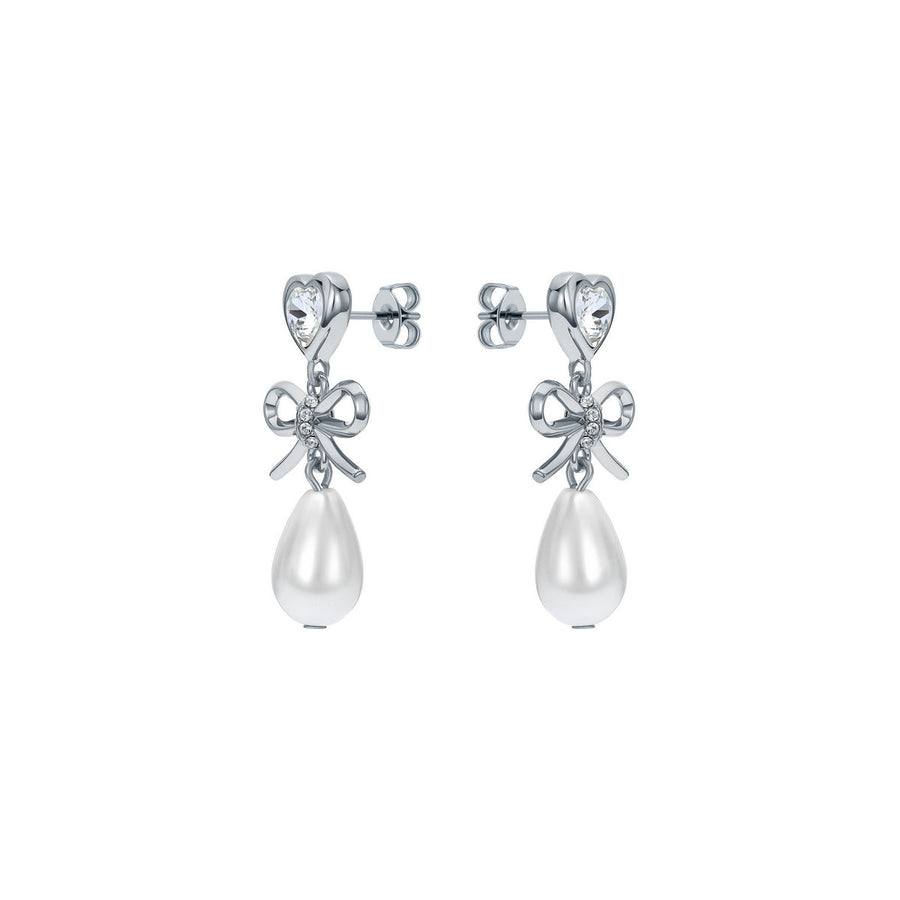 ted baker ivy: icon charm heart bow pearl drop earrings