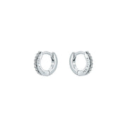 ted baker hettie: crystal hoop earrings (10mm)  silver tone clear crystal