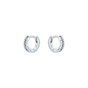 ted baker hettie: crystal hoop earrings (10mm)  silver tone clear crystal