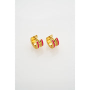 ted baker rolo: classic colour enamel roll huggie earrings