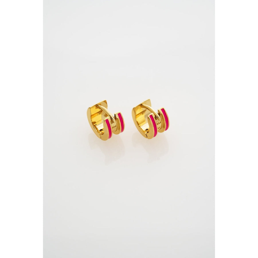 ted baker rolo: classic colour enamel roll huggie earrings