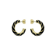 ted baker trinna: twist enamel gold tone hoop earrings