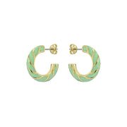 ted baker trinna: twist enamel hoop earrings
