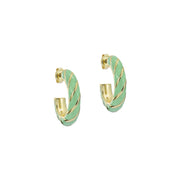 ted baker trinna: twist enamel hoop earrings
