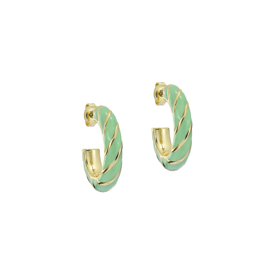 ted baker trinna: twist enamel hoop earrings