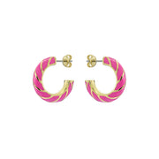 ted baker trinna: twist enamel hoop earrings