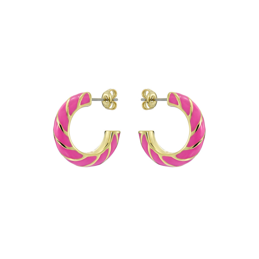 ted baker trinna: twist enamel hoop earrings