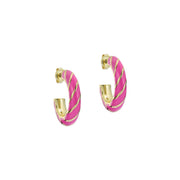 ted baker trinna: twist enamel hoop earrings