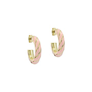 ted baker trinna: twist enamel hoop earrings