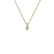 ted baker harlow: mini crystal heart pendant necklace  gold tone clear crystal