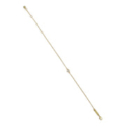 ted baker halle: mini crystal heart adjustable bracelet gold tone clear crystal