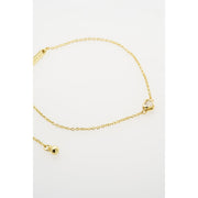 ted baker halle: mini crystal heart adjustable bracelet gold tone clear crystal