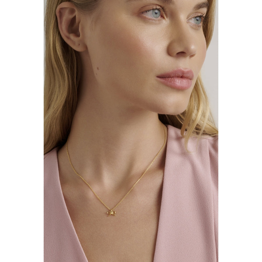 ted baker blaire: mini metal bow pendant necklace