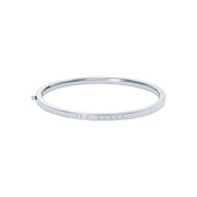 ted baker chrishell: logo slim silver tone bangle bracelet