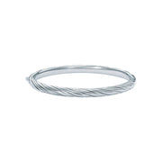 ted baker torvi: crystal twist hinged silver tone bangle bracelet
