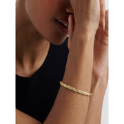 ted baker torvi: crystal twist hinged gold tone bangle bracelet