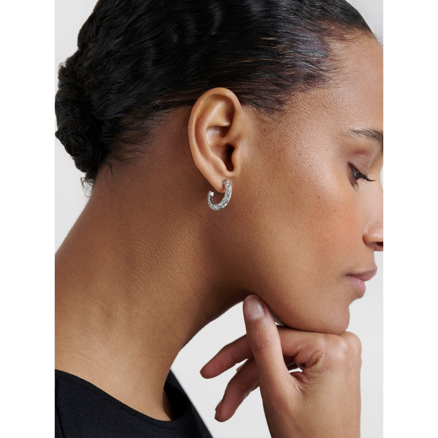 ted baker toni: crystal twist silver tone hoop earrings