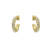 ted baker toni: crystal twist gold tone hoop earrings