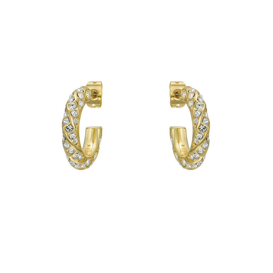 ted baker toni: crystal twist gold tone hoop earrings