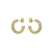 ted baker toni: crystal twist gold tone hoop earrings