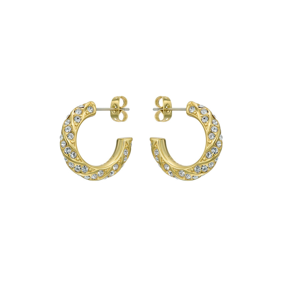 ted baker toni: crystal twist gold tone hoop earrings