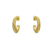 ted baker melanie: metal twist gold tone hoop earrings