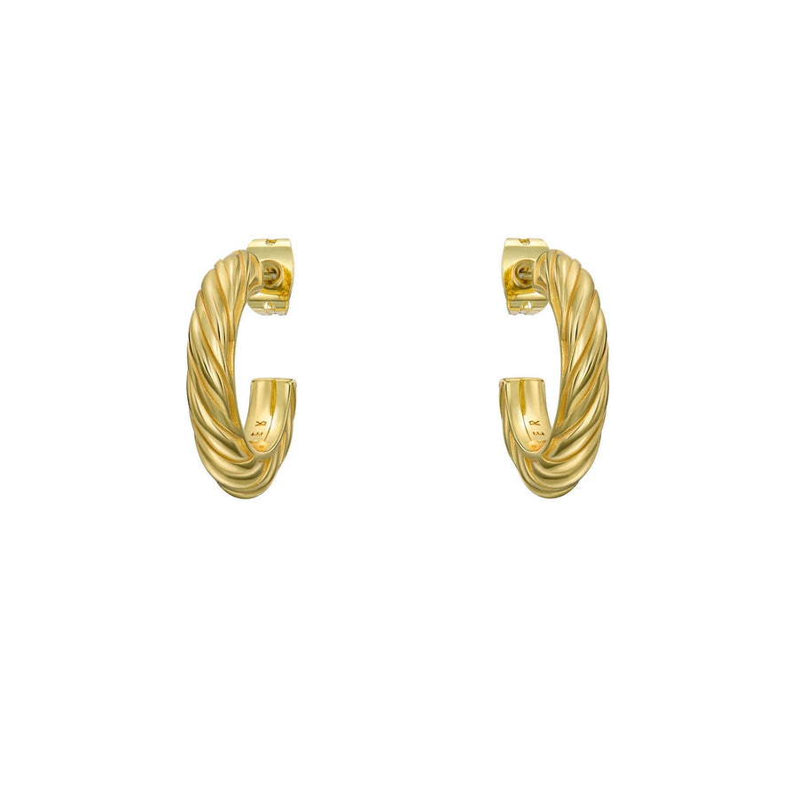 ted baker melanie: metal twist gold tone hoop earrings