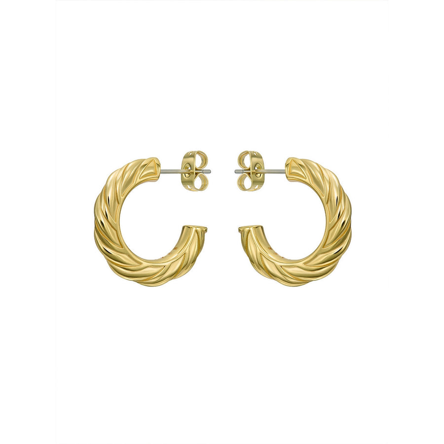 ted baker melanie: metal twist gold tone hoop earrings