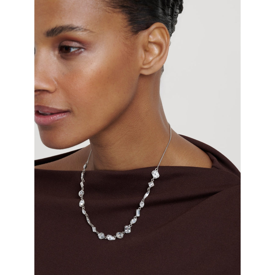 ted baker julie: jewel chain crystal silver tone necklace