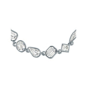 ted baker juliet: jewel chain crystal silver tone drawstring bracelet