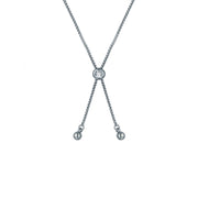 ted baker juliet: jewel chain crystal silver tone drawstring bracelet