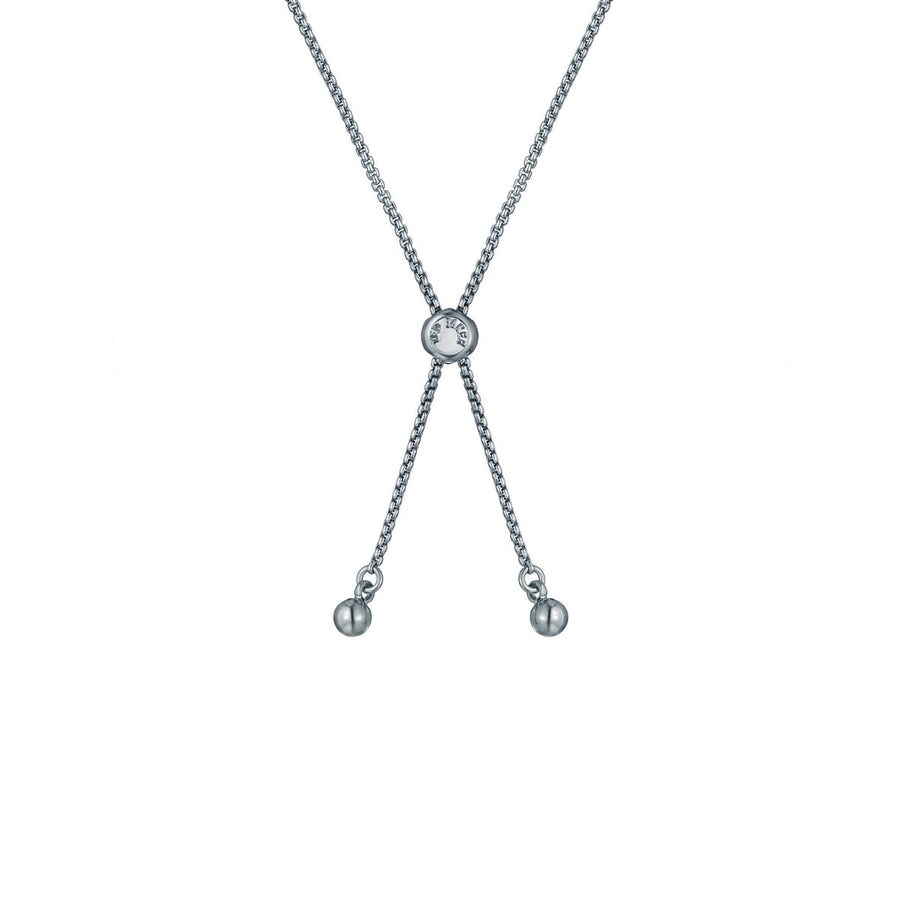 ted baker juliet: jewel chain crystal silver tone drawstring bracelet