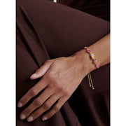 ted baker juliet: jewel chain crysta gold tonel drawstring bracelet