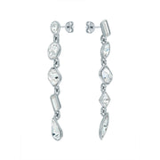 ted baker julianna: jewel chain crystal silver tone drop earrings