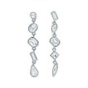 ted baker julianna: jewel chain crystal silver tone drop earrings