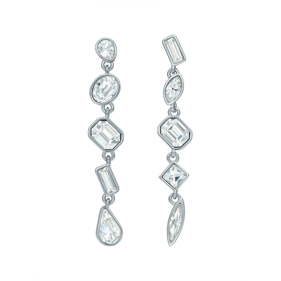 ted baker julianna: jewel chain crystal silver tone drop earrings