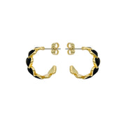 ted baker hannah: enamel heart gold tone hoop earrings