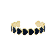 ted baker haidyn: enamel gold tone heart cuff