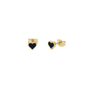 ted baker hailey: enamel heart gold tone stud earrings