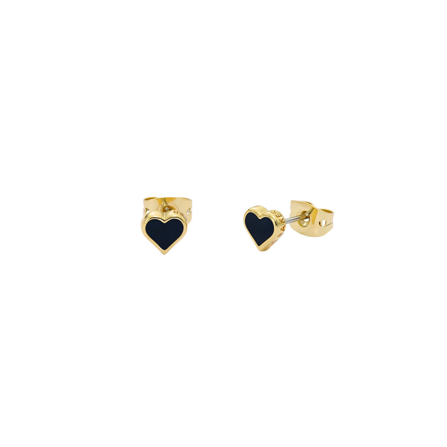 ted baker hailey: enamel heart gold tone stud earrings