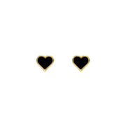 ted baker hailey: enamel heart gold tone stud earrings