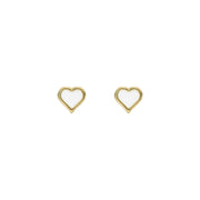 ted baker hailey: enamel heart gold tone stud earrings