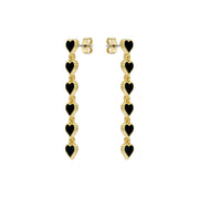 ted baker hartley: enamel heart gold tone drop earrings