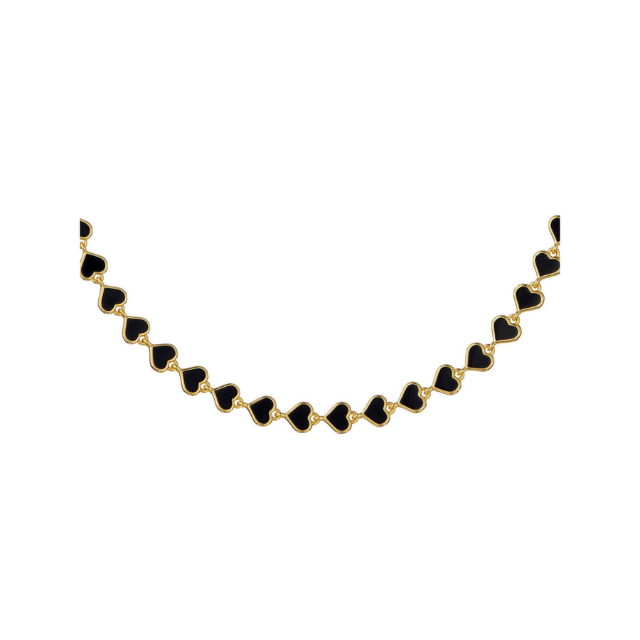 ted baker hazel: enamel heart gold tone chain necklace