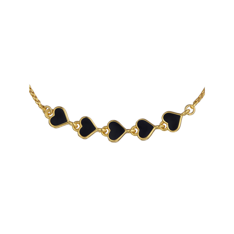ted baker harriet: enamel heart gold tone adjustable bracelet