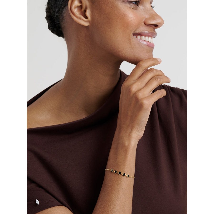 ted baker harriet: enamel heart gold tone adjustable bracelet